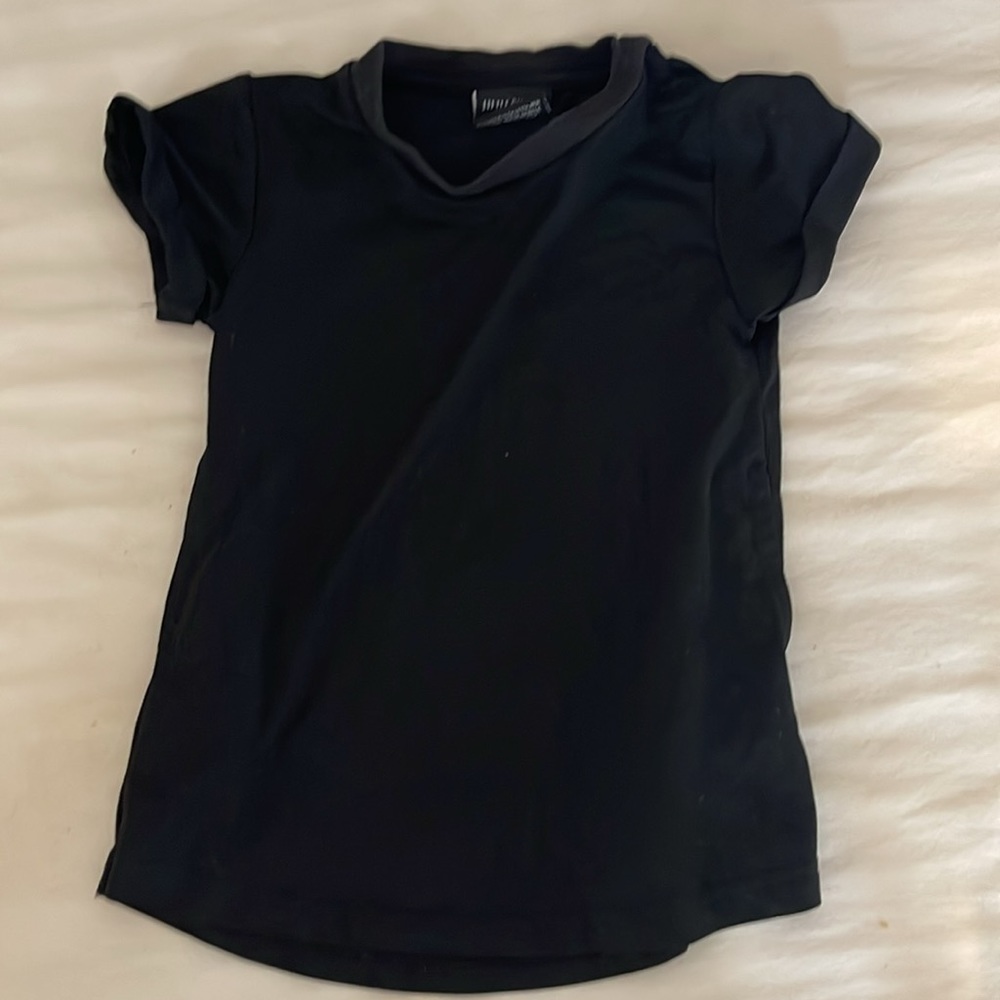 Little Bipsy black baby dress 6-12 months side pockets bamboo spandex